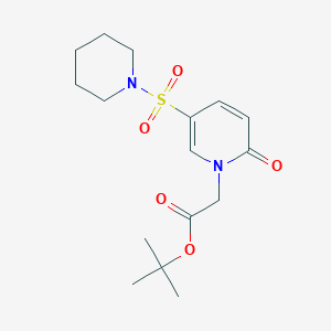 molecular formula C16H24N2O5S B3000272 叔丁基[2-氧代-5-(哌啶-1-磺酰基)吡啶-1(2H)-基]乙酸酯 CAS No. 1251592-96-7