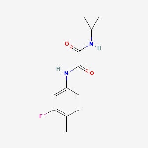 molecular formula C12H13FN2O2 B3000287 N-cyclopropyl-N'-(3-fluoro-4-methylphenyl)oxamide CAS No. 941945-78-4