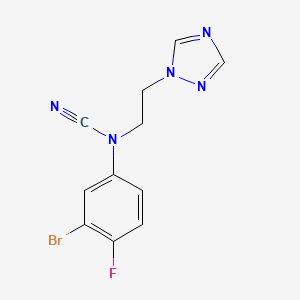 (3-Bromo-4-fluorophenyl)-[2-(1,2,4-triazol-1-yl)ethyl]cyanamide