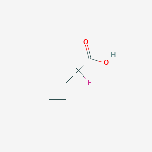 molecular formula C7H11FO2 B3000295 2-环丁基-2-氟丙酸 CAS No. 1556027-07-6