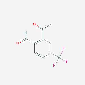 2-Acetyl-4-(trifluoromethyl)benzaldehyde