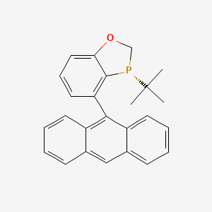 molecular formula C25H23OP B3000302 (R)-4-(Anthracen-9-yl)-3-(tert-butyl)-2,3-dihydrobenzo[d][1,3]oxaphosphole CAS No. 1456816-37-7