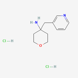 molecular formula C11H18Cl2N2O B3000322 4-(吡啶-3-基甲基)四氢-2H-吡喃-4-胺二盐酸盐 CAS No. 1393330-67-0