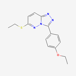 molecular formula C15H16N4OS B3000325 3-(4-Ethoxyphenyl)-6-ethylsulfanyl-[1,2,4]triazolo[4,3-b]pyridazine CAS No. 721964-49-4