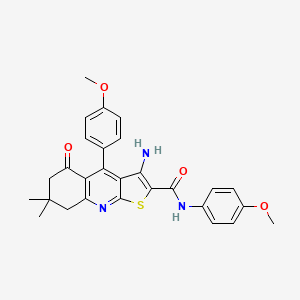 3-amino-N,4-bis(4-methoxyphenyl)-7,7-dimethyl-5-oxo-5,6,7,8-tetrahydrothieno[2,3-b]quinoline-2-carboxamide