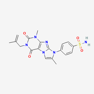 4-(1,7-dimethyl-3-(2-methylallyl)-2,4-dioxo-3,4-dihydro-1H-imidazo[2,1-f]purin-8(2H)-yl)benzenesulfonamide