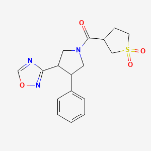 (3-(1,2,4-Oxadiazol-3-yl)-4-phenylpyrrolidin-1-yl)(1,1-dioxidotetrahydrothiophen-3-yl)methanone