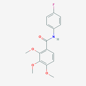 molecular formula C16H16FNO4 B300036 N-(4-fluorophenyl)-2,3,4-trimethoxybenzamide 