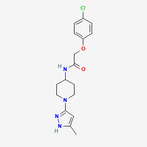 molecular formula C17H21ClN4O2 B3000371 2-(4-chlorophenoxy)-N-(1-(5-methyl-1H-pyrazol-3-yl)piperidin-4-yl)acetamide CAS No. 2034209-60-2