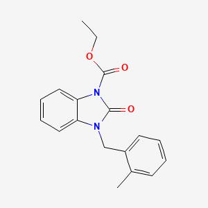 ethyl 3-(2-methylbenzyl)-2-oxo-2,3-dihydro-1H-1,3-benzimidazole-1-carboxylate