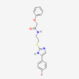 N-(2-((5-(4-fluorophenyl)-1H-imidazol-2-yl)thio)ethyl)-2-phenoxyacetamide