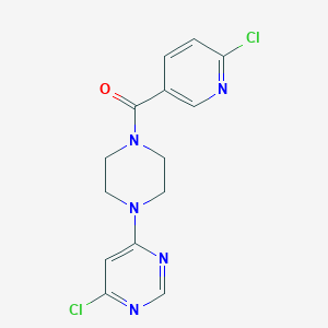 4-Chloro-6-[4-(6-chloropyridine-3-carbonyl)piperazin-1-yl]pyrimidine