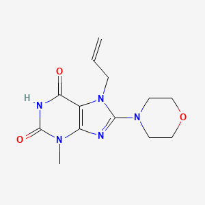 3-Methyl-8-morpholin-4-yl-7-prop-2-enylpurine-2,6-dione