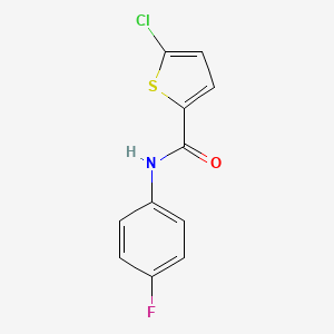 molecular formula C11H7ClFNOS B3000392 5-chloro-N-(4-fluorophenyl)thiophene-2-carboxamide CAS No. 476296-58-9