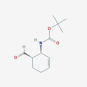 N-Boc-(+/-)-cis-2-amino-cyclo-hex-3-ene-1-carbaldehyde