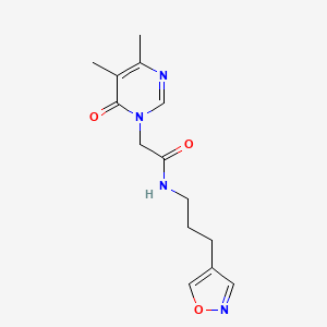 2-(4,5-dimethyl-6-oxopyrimidin-1(6H)-yl)-N-(3-(isoxazol-4-yl)propyl)acetamide