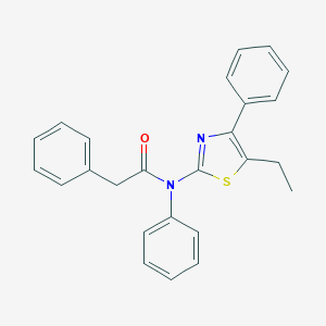 molecular formula C25H22N2OS B300042 N-(5-ethyl-4-phenyl-1,3-thiazol-2-yl)-N,2-diphenylacetamide 