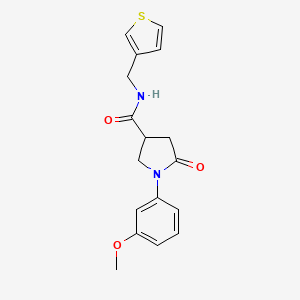 1-(3-methoxyphenyl)-5-oxo-N-(thiophen-3-ylmethyl)pyrrolidine-3-carboxamide