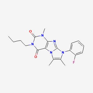 2-Butyl-6-(2-fluorophenyl)-4,7,8-trimethylpurino[7,8-a]imidazole-1,3-dione
