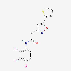 2-(5-(thiophen-2-yl)isoxazol-3-yl)-N-(2,3,4-trifluorophenyl)acetamide