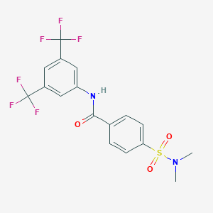 molecular formula C17H14F6N2O3S B300047 N-[3,5-bis(trifluoromethyl)phenyl]-4-[(dimethylamino)sulfonyl]benzamide 