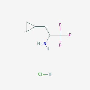 3-Cyclopropyl-1,1,1-trifluoropropan-2-amine;hydrochloride