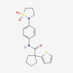 N-(4-(1,1-dioxidoisothiazolidin-2-yl)phenyl)-1-(thiophen-2-yl)cyclopentanecarboxamide