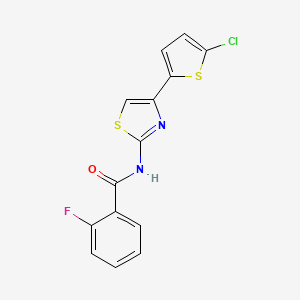N-(4-(5-chlorothiophen-2-yl)thiazol-2-yl)-2-fluorobenzamide