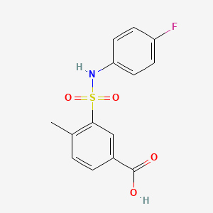 3-[(4-Fluorophenyl)sulfamoyl]-4-methylbenzoic acid