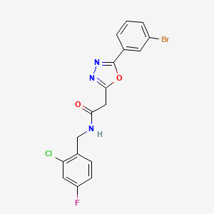 2-(5-(3-bromophenyl)-1,3,4-oxadiazol-2-yl)-N-(2-chloro-4-fluorobenzyl)acetamide