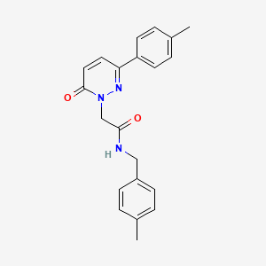 molecular formula C21H21N3O2 B3000493 N-(4-methylbenzyl)-2-[3-(4-methylphenyl)-6-oxopyridazin-1(6H)-yl]acetamide CAS No. 898221-19-7