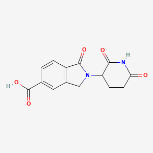 molecular formula C14H12N2O5 B3000494 2-(2,6-Dioxopiperidin-3-YL)-1-oxoisoindoline-5-carboxylic acid CAS No. 2171780-01-9