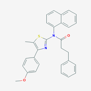 molecular formula C30H26N2O2S B300054 N-[4-(4-methoxyphenyl)-5-methyl-1,3-thiazol-2-yl]-N-(1-naphthyl)-3-phenylpropanamide 