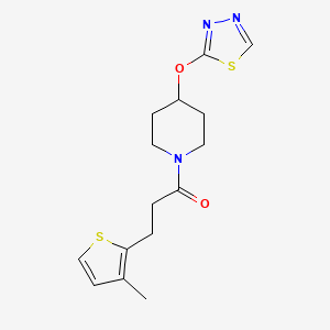 1-(4-((1,3,4-Thiadiazol-2-yl)oxy)piperidin-1-yl)-3-(3-methylthiophen-2-yl)propan-1-one