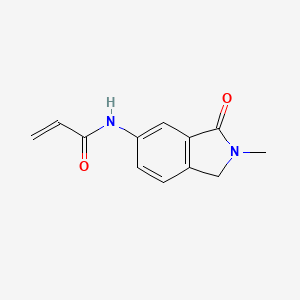 molecular formula C12H12N2O2 B3000547 N-(2-Methyl-3-oxo-1H-isoindol-5-yl)prop-2-enamide CAS No. 2361637-95-6