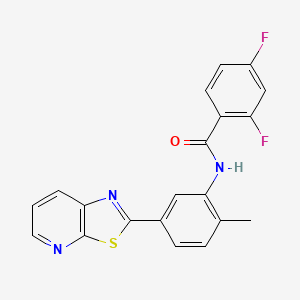 2,4-difluoro-N-(2-methyl-5-(thiazolo[5,4-b]pyridin-2-yl)phenyl)benzamide