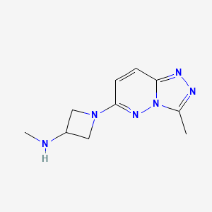 molecular formula C10H14N6 B3000562 N-Methyl-1-(3-methyl-[1,2,4]triazolo[4,3-b]pyridazin-6-yl)azetidin-3-amine CAS No. 2380167-09-7