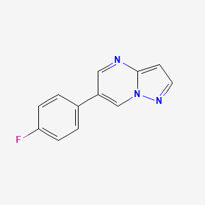 molecular formula C12H8FN3 B3000566 6-(4-氟苯基)吡唑并[1,5-a]嘧啶 CAS No. 1036762-04-5