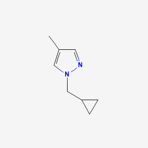 molecular formula C8H12N2 B3000569 1-(Cyclopropylmethyl)-4-methylpyrazole CAS No. 1636915-59-7