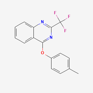 molecular formula C16H11F3N2O B3000602 4-(4-Methylphenoxy)-2-(trifluoromethyl)quinazoline CAS No. 337925-03-8