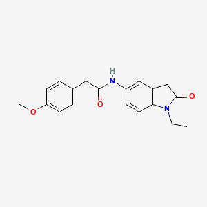molecular formula C19H20N2O3 B3000606 N-(1-ethyl-2-oxoindolin-5-yl)-2-(4-methoxyphenyl)acetamide CAS No. 921836-98-8