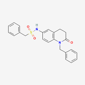 molecular formula C23H22N2O3S B3000610 N-(1-benzyl-2-oxo-1,2,3,4-tetrahydroquinolin-6-yl)-1-phenylmethanesulfonamide CAS No. 941912-07-8