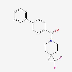 molecular formula C20H19F2NO B3000613 [1,1'-Biphenyl]-4-yl(1,1-difluoro-6-azaspiro[2.5]octan-6-yl)methanone CAS No. 2097910-03-5