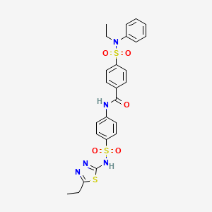N-(4-(N-(5-ethyl-1,3,4-thiadiazol-2-yl)sulfamoyl)phenyl)-4-(N-ethyl-N-phenylsulfamoyl)benzamide