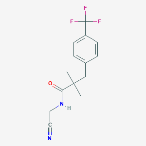 molecular formula C14H15F3N2O B3000627 N-(Cyanomethyl)-2,2-dimethyl-3-[4-(trifluoromethyl)phenyl]propanamide CAS No. 1825624-31-4
