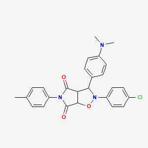 2-(4-chlorophenyl)-3-(4-(dimethylamino)phenyl)-5-(p-tolyl)dihydro-2H-pyrrolo[3,4-d]isoxazole-4,6(5H,6aH)-dione