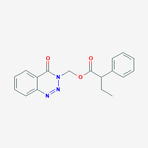 molecular formula C18H17N3O3 B3000633 (4-oxobenzo[d][1,2,3]triazin-3(4H)-yl)methyl 2-phenylbutanoate CAS No. 454677-56-6