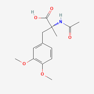 (2R)-3-(3,4-dimethoxyphenyl)-2-acetamido-2-methylpropanoic acid