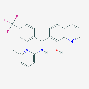 B3000643 7-{[(6-Methylpyridin-2-yl)amino][4-(trifluoromethyl)phenyl]methyl}quinolin-8-ol CAS No. 308294-79-3