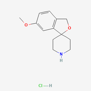 molecular formula C13H18ClNO2 B3000658 6-甲氧基-3H-螺[2-苯并呋喃-1,4'-哌啶]盐酸盐 CAS No. 1707575-98-1